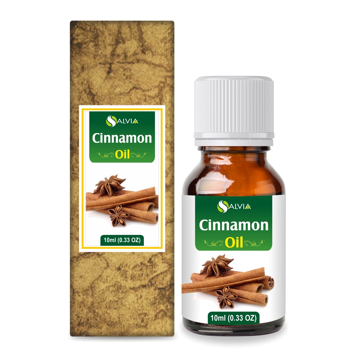Salvia Natural Essential Oils 10ml Cinnamon Essential Oil for Skin, Hair, and Pain Relief Salvia Natural Essential Oils 10ml Cinnamon Essential Oil for Skin, Hair, and Pain Relief